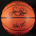 Larry Bird & Magic Johnson Signed Spalding Basketball (PSA/DNA)