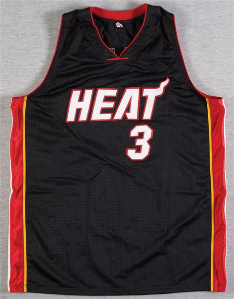 Dwyane Wade Signed Heat Black & Red Jerseys Pair (BAS) (2)