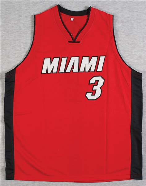 Dwyane Wade Signed Heat Black & Red Jerseys Pair (BAS) (2)