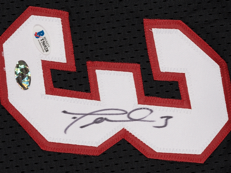 Dwyane Wade Signed Heat Black & Red Jerseys Pair (BAS) (2)