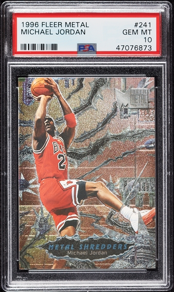 1996 Fleer Metal Michael Jordan No. 241 PSA 10