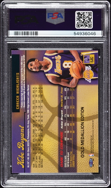 1998 Ultra Kobe Bryant Gold Medallion No. 61G PSA 9