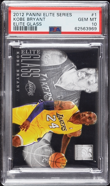 2012 Panini Elite Series Kobe Bryant Elite Glass No. 1 PSA 10