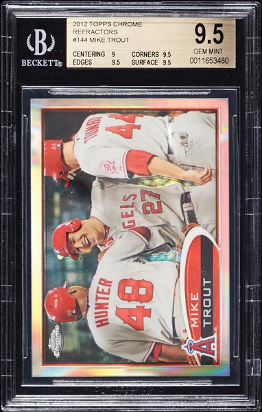 2012 Topps Chrome Mike Trout Refractors No. 144 BGS 9.5