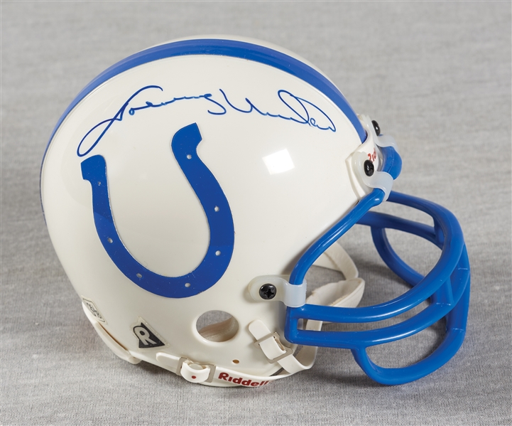 Johnny Unitas Signed Colts Mini-Helmet (PSA/DNA)