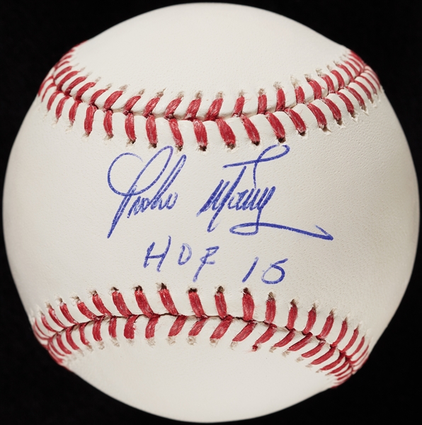 Pedro Martinez Single-Signed OML Baseball HOF 15 (Steiner)