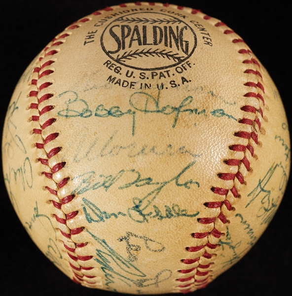 1954 New York Giants World Champs Team-Signed ONL Baseball with Willie Mays (PSA/DNA)