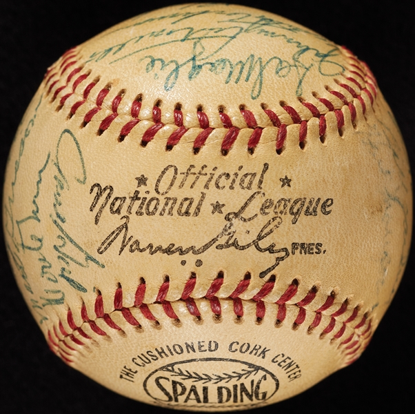 1954 New York Giants World Champs Team-Signed ONL Baseball with Willie Mays (PSA/DNA)