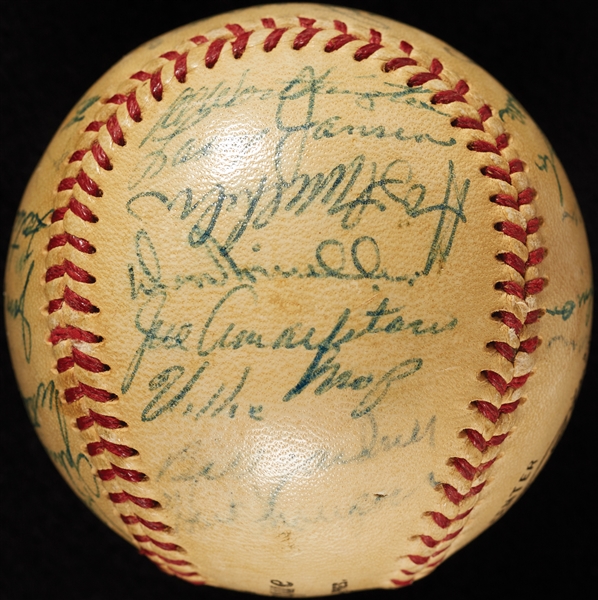 1954 New York Giants World Champs Team-Signed ONL Baseball with Willie Mays (PSA/DNA)