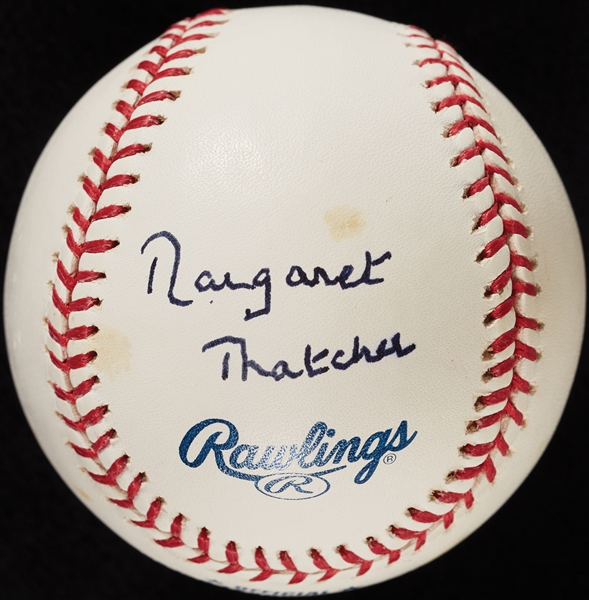 Margaret Thatcher Single-Signed OML Baseball (PSA/DNA)