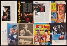 Vintage Boxing Autographed Magazine Photos Massive Hoard (700+)