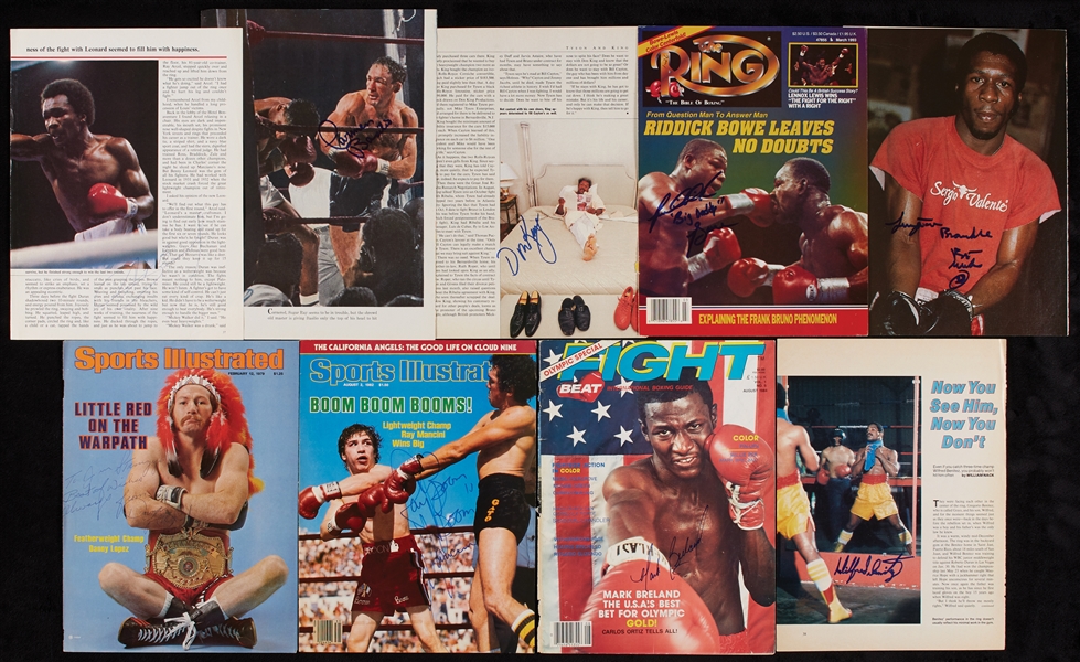 Vintage Boxing Autographed Magazine Photos Massive Hoard (700+)