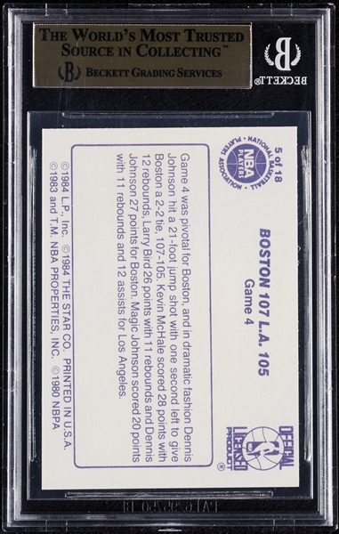 1985-86 Star Lakers Champs Byron Scott No. 5 BGS 9.5