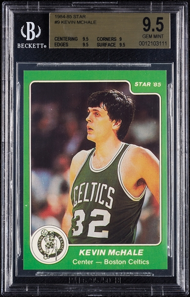 1984-85 Star Kevin McHale No. 9 BGS 9.5