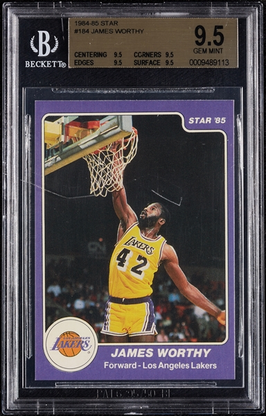 1984-85 Star James Worthy No. 184 BGS 9.5