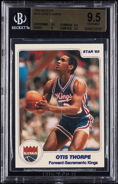 1984-85 Star Otis Thorpe No. 278 BGS 9.5