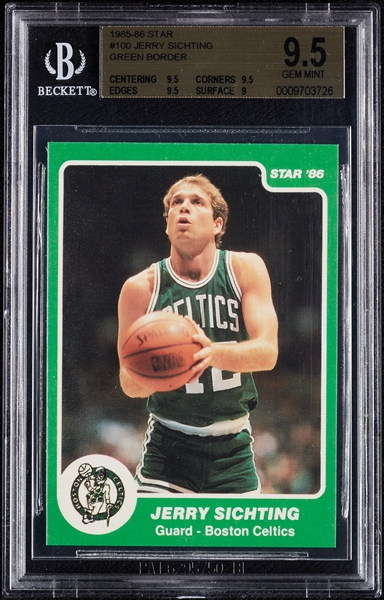 1985-86 Star Jerry Sichting Green Border No. 100 BGS 9.5