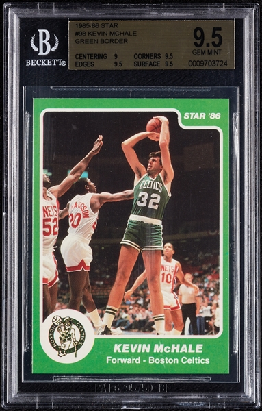 1985-86 Star Kevin McHale Green Border No. 98 BGS 9.5