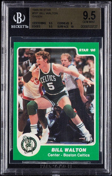 1985-86 Star Bill Walton Green Border No. 101 BGS 9.5