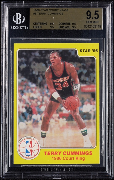 1986 Star Court Kings Terry Cummings No. 8 BGS 9.5