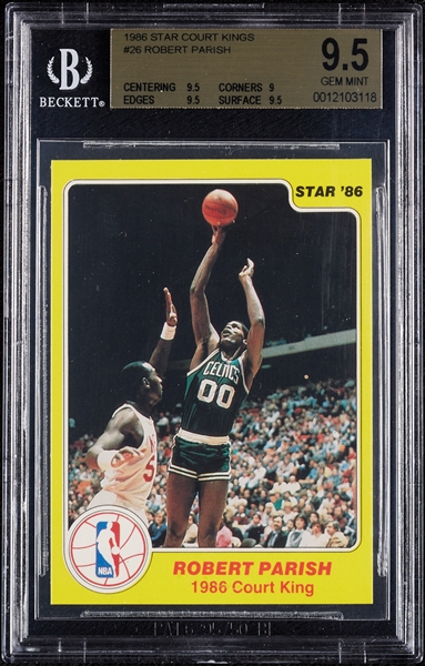 1986 Star Court Kings Robert Parish No. 26 BGS 9.5