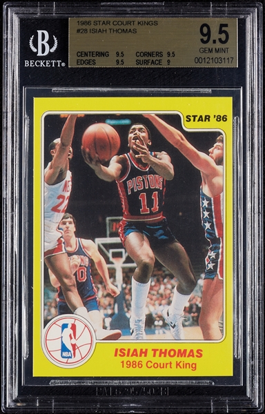 1986 Star Court Kings Isiah Thomas No. 28 BGS 9.5