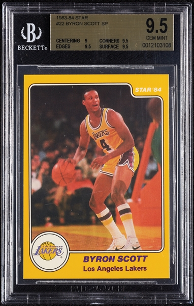 1983-84 Star Byron Scott RC SP No. 22 BGS 9.5