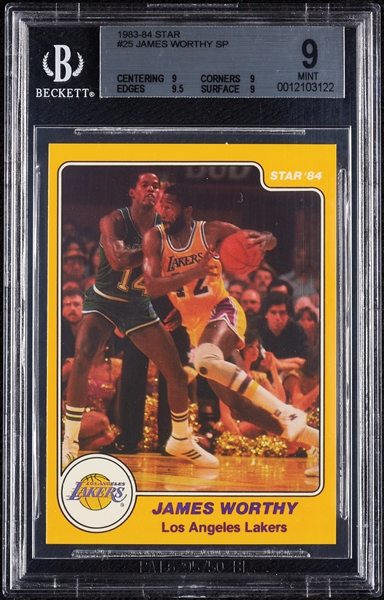 1983-84 Star James Worthy RC SP No. 25 BGS 9