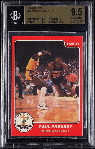 1983-84 Star Paul Pressey SP No. 48 BGS 9.5