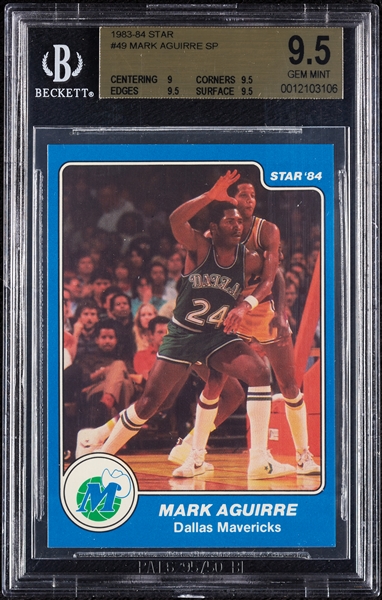 1983-84 Star Mark Aguirre SP No. 49 BGS 9.5