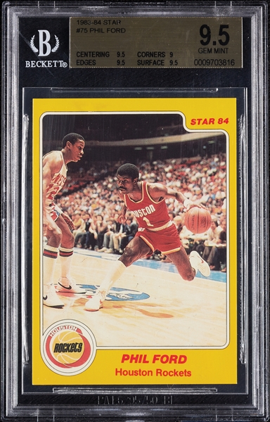 1983-84 Star Phil Ford No. 75 BGS 9.5