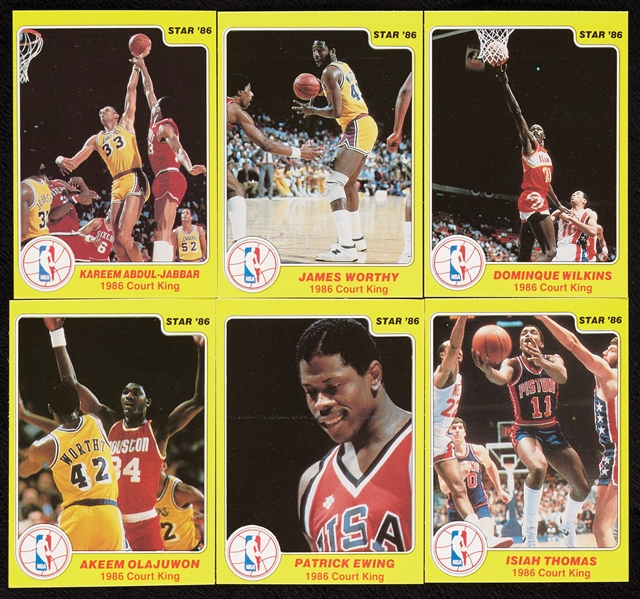 1986 Star Court Kings Complete Set (33) with Michael Jordan PSA 8