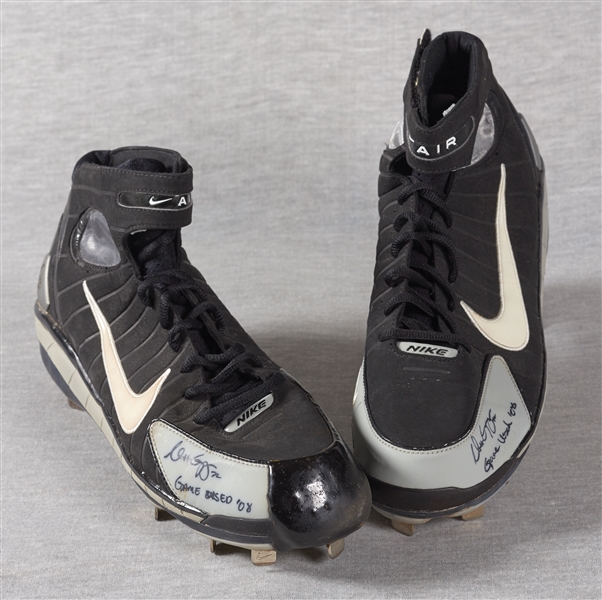 Matt Garza 2008 Game-Used & Signed Nike Cleats Pair (2) Inscribed Game Used '08