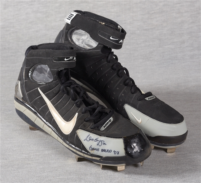 Matt Garza 2008 Game-Used & Signed Nike Cleats Pair (2) Inscribed Game Used '08