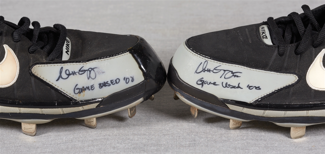 Matt Garza 2008 Game-Used & Signed Nike Cleats Pair (2) Inscribed Game Used '08