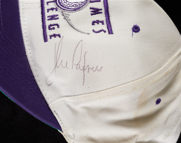 Walter Payton & John Paxson Signed Sun Times Challenge Cap