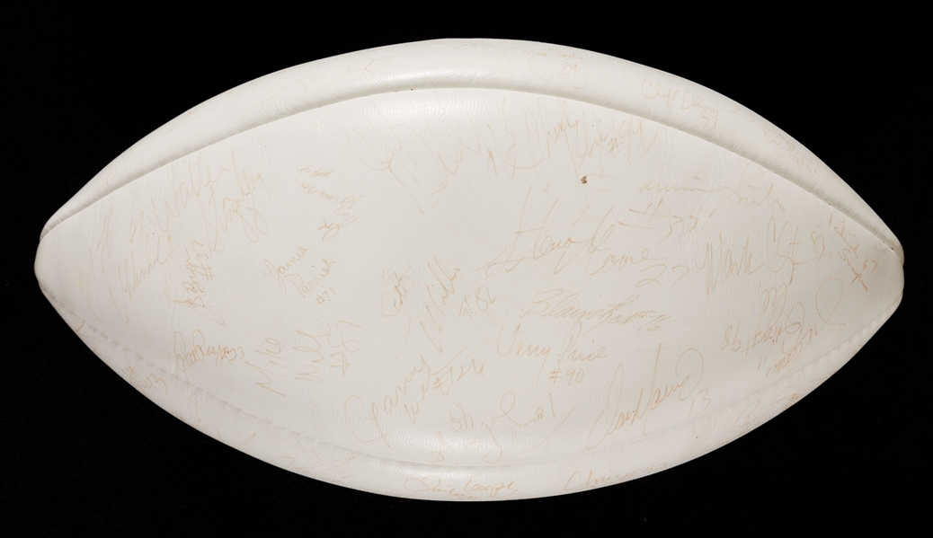 1992 Miami Dolphins Team-Signed White Panel Wilson Football with Dan Marino