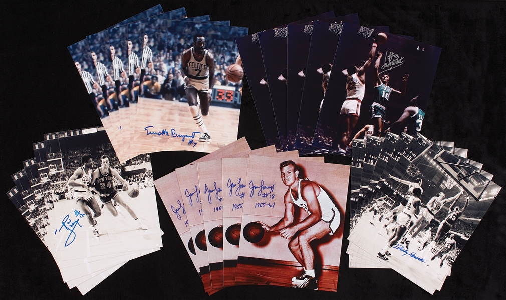 Boston Celtics Greats Signed 8x10 Photos (40) with Cowens, Sam Jones