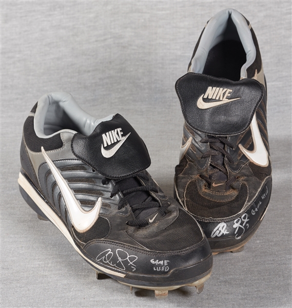 Alex Gordon Game-Used & Signed Nike Cleats Pair (2) Inscribed Game-Used