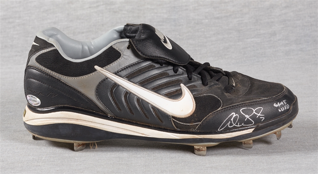 Alex Gordon Game-Used & Signed Nike Cleats Pair (2) Inscribed Game-Used