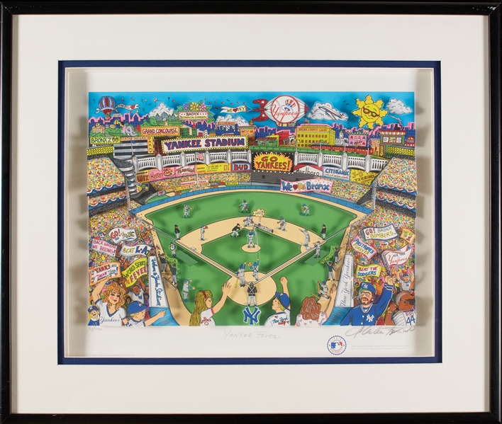 Charles Fazzino 3D Pop Art New York Yankees Limited Edition Yankee Fever Serigraph