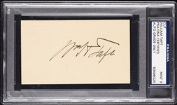 William Taft Signed Index Card (Graded BAS 9)