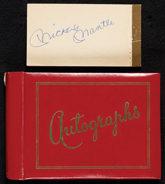 Baseball Autograph Album with Mickey Mantle, Roger Maris