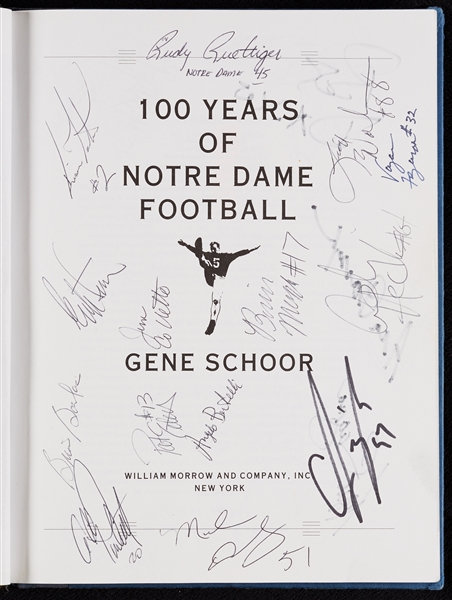 Multi-Signed 100 Years of Notre Dame Football Book Signed by 158 (BAS)