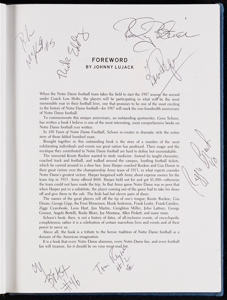 Multi-Signed 100 Years of Notre Dame Football Book Signed by 158 (BAS)