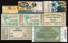 1927-2015 Notre Dame Football Full Tickets and Stubs (333)