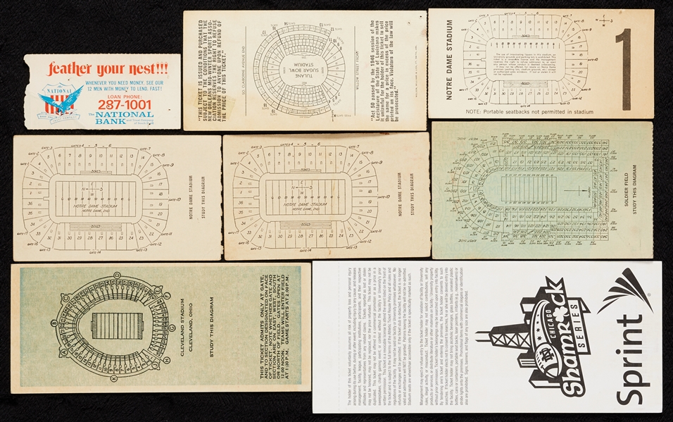 1927-2015 Notre Dame Football Full Tickets and Stubs (333)