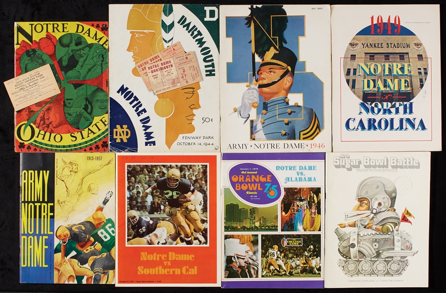 1927-79 Notre Dame Football Programs Collection (45)