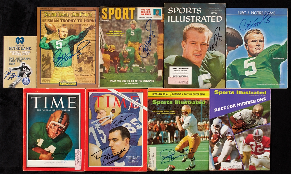 Signed Notre Dame Programs Group with Hornung, Theismann (58)