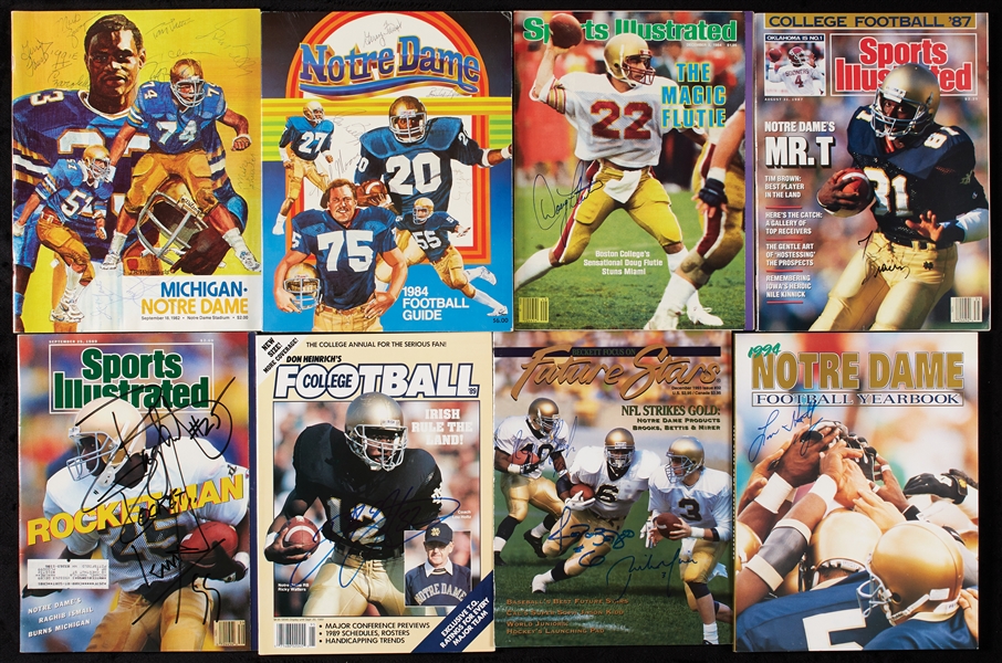 Signed Notre Dame Programs Group with Hornung, Theismann (58)